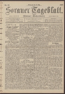 Sorauer Tageblatt (Sorauer Wochenblatt), Nr. 69. (23. M&auml;rz 1898)
