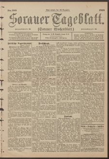 Sorauer Tageblatt (Sorauer Wochenblatt), Nr. 288. (10. Dezember 1898)