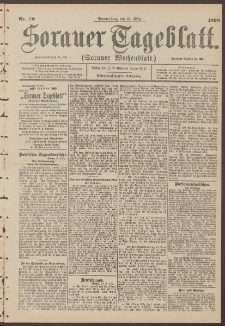 Sorauer Tageblatt (Sorauer Wochenblatt), Nr. 70. (24. M&auml;rz 1898)