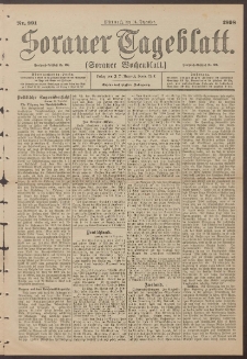 Sorauer Tageblatt (Sorauer Wochenblatt), Nr. 290. (13. Dezember 1898)