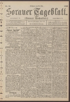Sorauer Tageblatt (Sorauer Wochenblatt), Nr. 75. (30. M&auml;rz 1898)