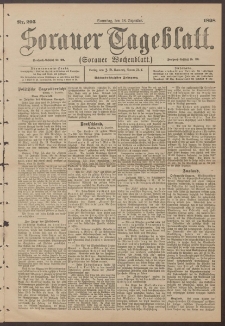 Sorauer Tageblatt (Sorauer Wochenblatt), Nr. 295. (18. Dezember 1898)