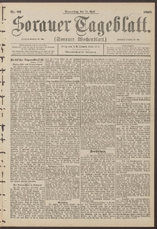 Sorauer Tageblatt (Sorauer Wochenblatt), Nr. 86. (14. April 1898))