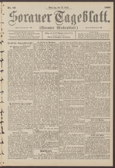 Sorauer Tageblatt (Sorauer Wochenblatt), Nr. 89. (17. April 1898))