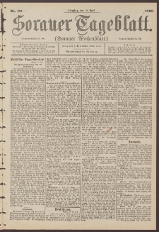 Sorauer Tageblatt (Sorauer Wochenblatt), Nr. 90. (19. April 1898)