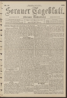 Sorauer Tageblatt (Sorauer Wochenblatt), Nr. 98. (28. April 1898)