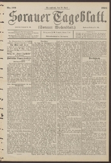 Sorauer Tageblatt (Sorauer Wochenblatt), Nr. 100. (30. April 1898)