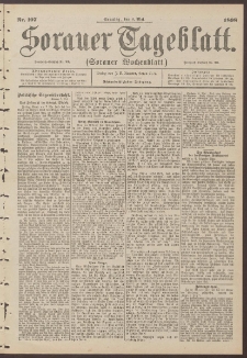 Sorauer Tageblatt (Sorauer Wochenblatt), Nr. 107. (8. Mai 1898)