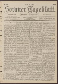 Sorauer Tageblatt (Sorauer Wochenblatt), Nr. 111. (13. Mai 1898)