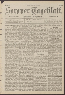Sorauer Tageblatt (Sorauer Wochenblatt), Nr. 112. (14. Mai 1898)