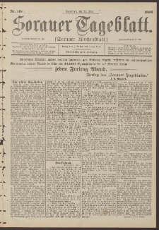 Sorauer Tageblatt (Sorauer Wochenblatt), Nr. 118. (22. Mai 1898)