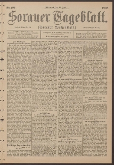 Sorauer Tageblatt (Sorauer Wochenblatt), Nr. 136. (15. Juni 1898)