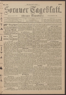 Sorauer Tageblatt (Sorauer Wochenblatt), Nr. 144. (24. Juni 1898)