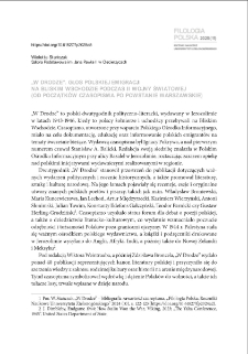 "W Drodze". Głos polskiej emigracji na Bliskim Wschodzie podczas II wojny światowej (od początk&oacute;w czasopisma po powstanie warszawskie) = "W Drodze" ["En Route"] - the voice of Polish emigration in the Middle East during World War II (from the beginning of the magazine to the Warsaw Uprising)