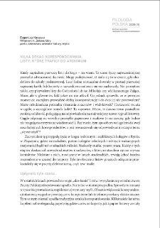 Kilka dekad korespondowania. Listy, kt&oacute;re trafiły do archiwum