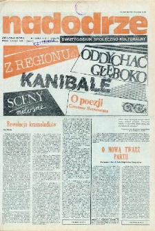 Nadodrze: dwutygodnik społeczno-kulturalny, nr 1 (8 I 1989 - 21 I 1989 R.)