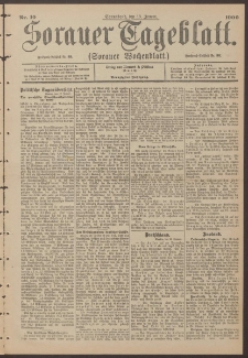 Sorauer Tageblatt (Sorauer Wochenblatt), Nr. 10. (13. Januar 1900)