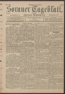 Sorauer Tageblatt (Sorauer Wochenblatt), Nr. 43. (21. Februar 1900)