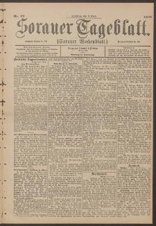 Sorauer Tageblatt (Sorauer Wochenblatt), Nr. 78. (3. April 1900)