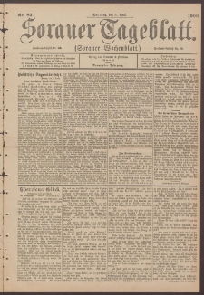 Sorauer Tageblatt (Sorauer Wochenblatt), Nr. 83. (8. April 1900)