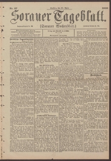Sorauer Tageblatt (Sorauer Wochenblatt), Nr. 97. (27. April 1900)