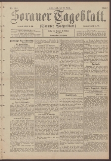Sorauer Tageblatt (Sorauer Wochenblatt), Nr. 98. (28. April 1900)