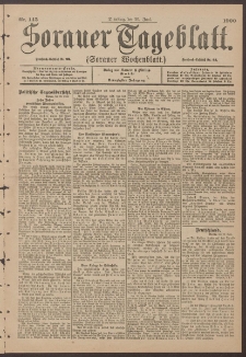Sorauer Tageblatt (Sorauer Wochenblatt), Nr. 145. (26. Juni 1900)