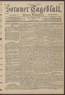 Sorauer Tageblatt (Sorauer Wochenblatt), Nr. 187. (14. August 1900)