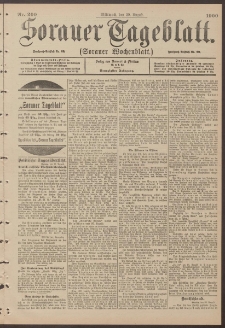 Sorauer Tageblatt (Sorauer Wochenblatt), Nr. 200. (29. August 1900)
