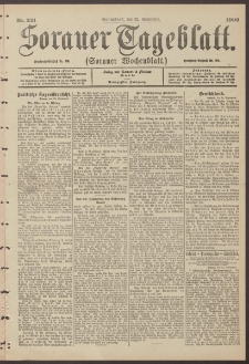Sorauer Tageblatt (Sorauer Wochenblatt), Nr. 221. (22. September 1900)