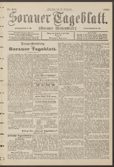 Sorauer Tageblatt (Sorauer Wochenblatt), Nr. 222. (23. September 1900)