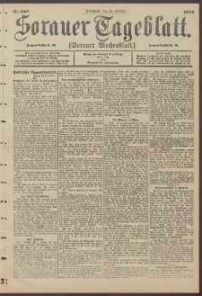 Sorauer Tageblatt (Sorauer Wochenblatt), Nr. 248. (24. Oktober 1900)