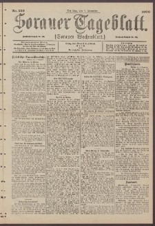 Sorauer Tageblatt (Sorauer Wochenblatt), Nr. 259. (6. November 1900)
