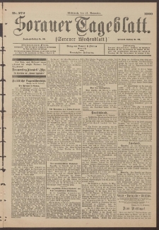 Sorauer Tageblatt (Sorauer Wochenblatt), Nr. 272. (21. November 1900)
