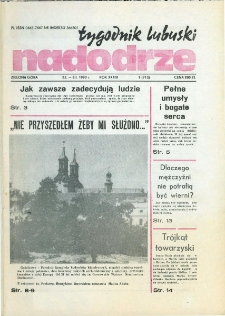 Nadodrze: tygodnik lubuski, nr 1 (2.I. - 8.I. 1990 r.)
