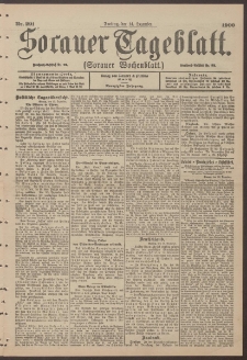 Sorauer Tageblatt (Sorauer Wochenblatt), Nr. 291. (14. Dezember 1900)