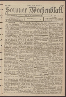 Sorauer Wochenblatt, Nr. 270. (19. November 1897
