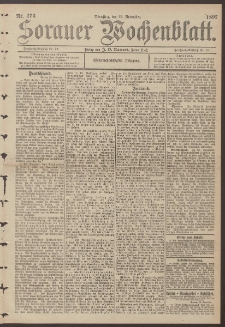 Sorauer Wochenblatt, Nr. 273. (23. November 1897)