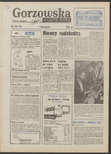 Gazeta Nowa : gorzowska : pismo codzienne, Nr 22 (7 listopada 1990)