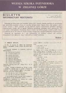 Biuletyn Informacyjny Rektoratu, nr 3 (1 marca 1991 r.)