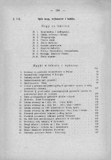 Wykład geografji ekonomicznej ziem Polski przedrozbiorowej: na podłożu geografji ekonomicznej i antropogeografji z uwzględnieniem historji i towaroznawstwa - spis map, wykres&oacute;w i tablic