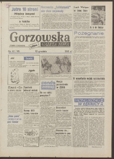 Gazeta Nowa : gorzowska : pismo codzienne, Nr 47 (12 grudnia 1990)
