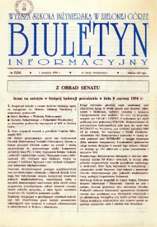Biuletyn Informacyjny, nr 5 (1 września 1994 r.)