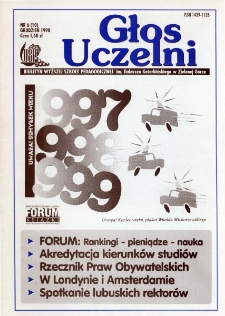 Głos Uczelni: biuletyn Wyższej Szkoły Pedagogicznej im. Tadeusza Kotarbińskiego w Zielonej G&oacute;rze, nr 6 (grudzień 1998)