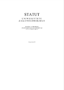 Statut Uniwersytetu Zielonog&oacute;rskiego przyjęty uchwałą nr 536 Senatu Uniwersytetu Zielonog&oacute;rskiego z dnia 13 stycznia 2016 r.