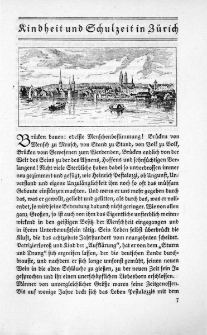 Kindheit und Schulzeit in Z&uuml;rich