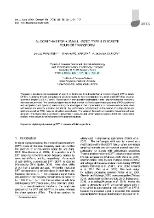 Algorithms for a small-sized Type II discrete Fourier transform