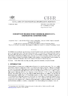 Concepts of Reusing Wind Turbine Blades in Civil Engineering Constructions