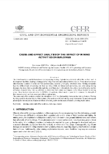 Cause-and-effect Analysis of the Impact of Mining Activities on Buildings