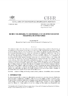 Seismic Vulnerability and Rehabilitation Strategies for Industrial RC Structures